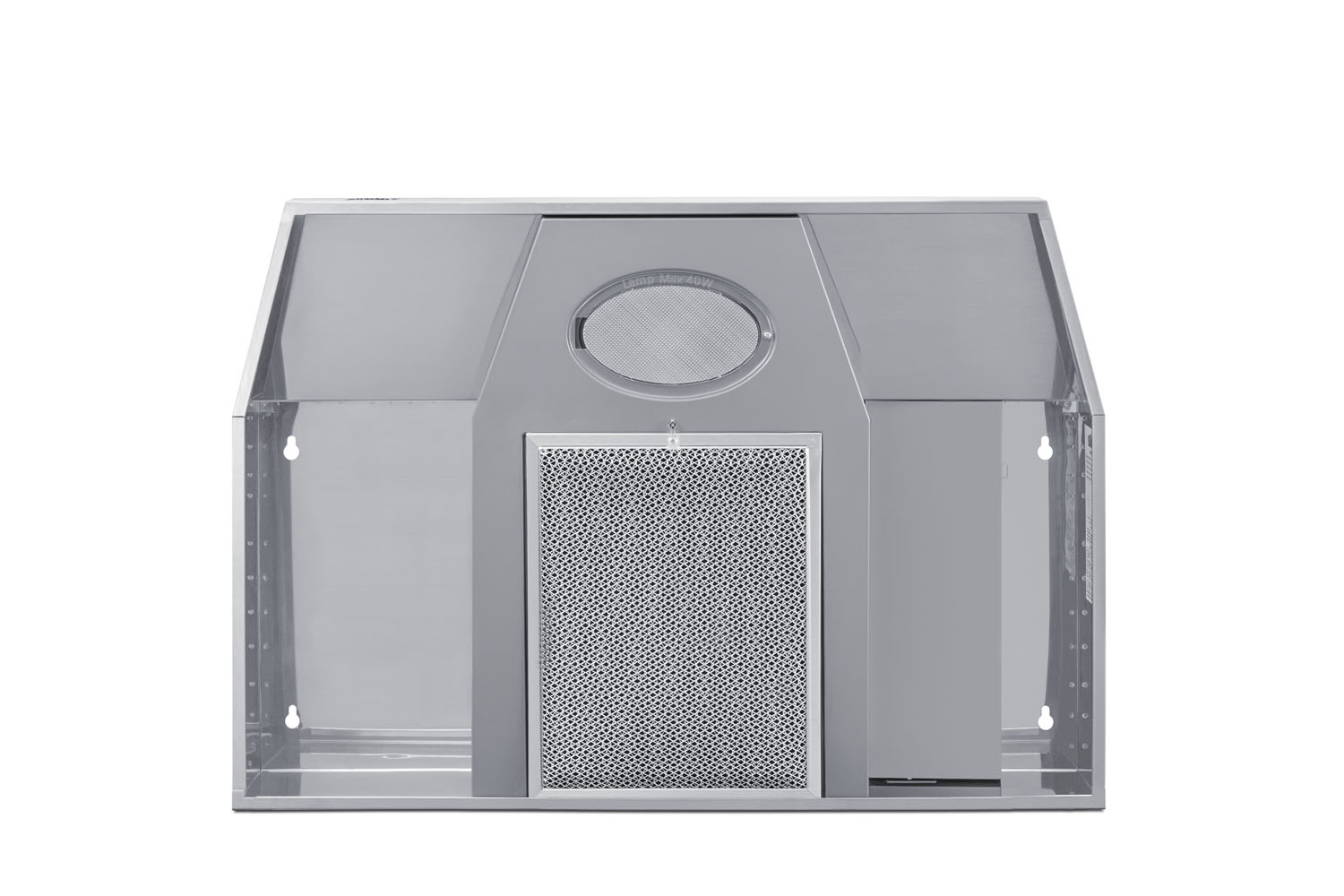 24 inch wide under cabinet convertible range hood for ducted or ductless use in stainless steel